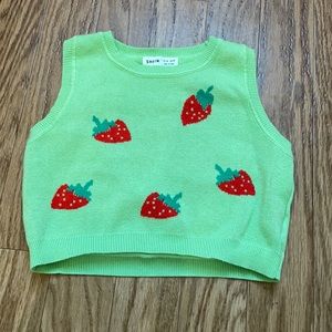 cottagecore strawberry sweater vest